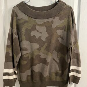 Hem & Thread Camouflage Sweater